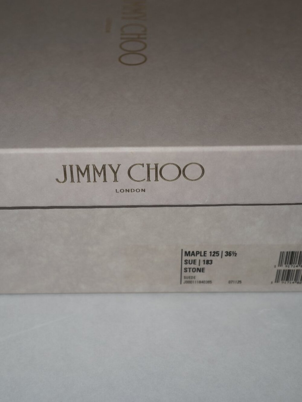 JIMMY CHOO LONDON — EMPTY SHOE BOX + DUST BAG